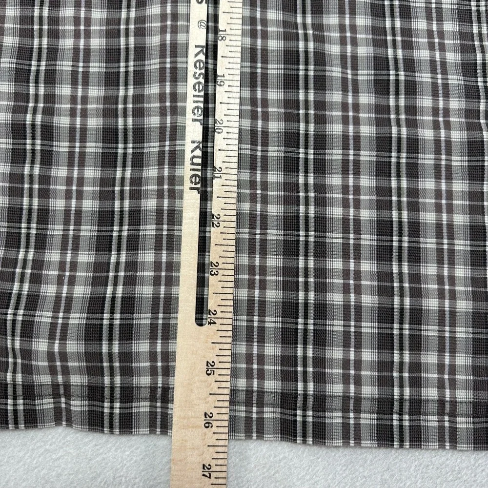 The North Face‎ Shirt Mens Small Gray Plaid Short Sleeve Button Hiking Outdoor